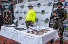 Ejército halla depósito con material empleado en acciones extorsivas